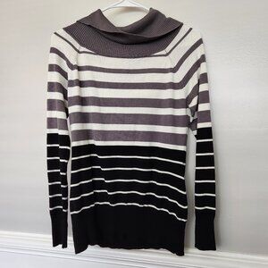 Trendy (again?) Cowl Neck Stripped Sweater by Questions